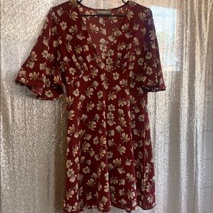 Flower Print Mini Dress